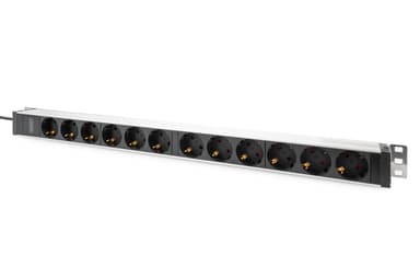 Digitus Socket Strip With Aluminium Profile 12xCEE 7/3 16A 2m Cable CEE 7/7 
