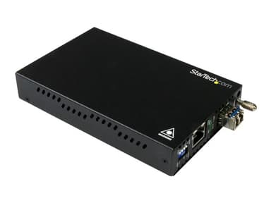 Startech StarTech.com ET91000SM20 netværksomformer til medie 2000 Mbit/s 1310 nm Enkeltilstand Sort 