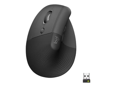 Logitech Lift Vertical Ergo Mouse For Business Left Graphite RF trådløs + Bluetooth