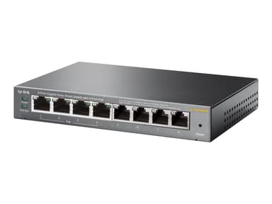 TP-Link TL-SG108PE nätverksswitchar hanterad L2 Gigabit Ethernet (10/100/1000) Strömförsörjning via Ethernet (PoE) stöd Svart 