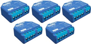 Shelly 1 Plus WiFi enkanalig fjärrströmbrytare för inbyggnad 5-Pack 