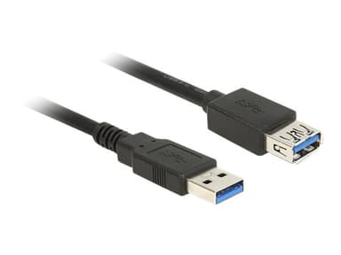 Delock 85053 USB-kabel 0,5 m USB 3.2 Gen 1 (3.1 Gen 1) USB A Sort 0.5m USB-A USB-A Svart