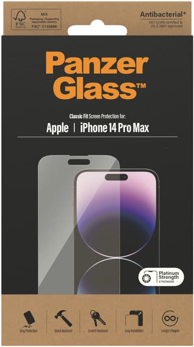 Panzerglass Classic Fit skärmskydd iPhone 14 Pro Max