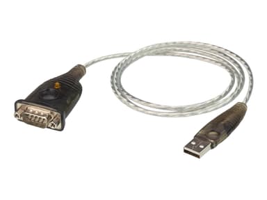 Aten USB till RS-232-adapter (100 cm) 1m USB Type-A DB-9 Svart, Metallisk
