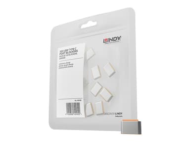 Lindy Port Blocker USB-C Orange 10-pack without key 