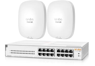 HPE Networking Instant On 1430 16-Port Gigabit PoE 64W Switch + 2X HPE Instant On AP22 Indoor 