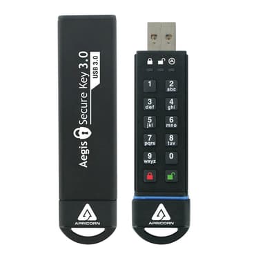 Apricorn Aegis Secure Key 3.0 30GB USB-A Sort