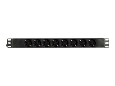 Deltaco PDU 8 x CEE 7/4 1 x CEE 7/7 2 m Sort 