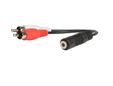 Prokord Audio adaptor 0.1m 3,5mm 2 x RCA