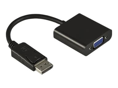 Deltaco Adapter 0.2m DisplayPort VGA (D-Sub) Svart