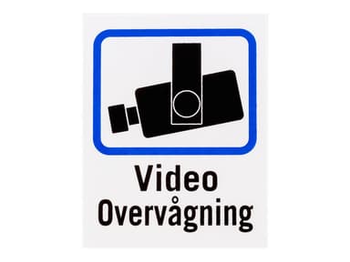 Deltaco Plastic Badge TV/Video 8x10cm Danish 2-pak 