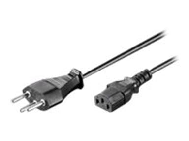 Microconnect Strömkabel 1.8m Strömkontakt typ J C13 coupler Svart