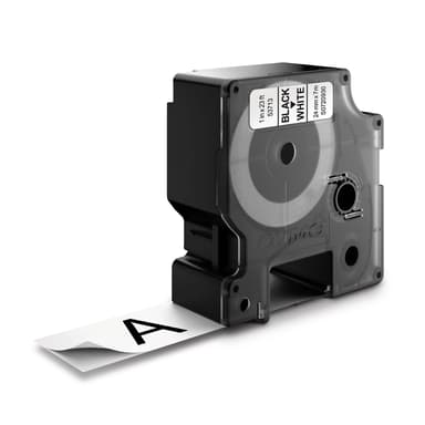 Dymo Tape D1 24mm Svart/Hvit 