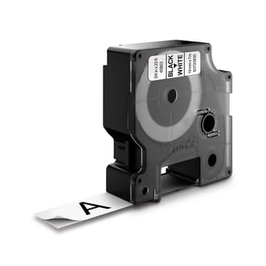 Dymo Tape D1 19mm Sort/Hvid 