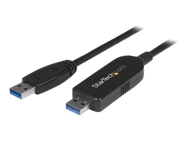 Startech USB 3.0 Data Transfer Cable for Mac & Windows 1.8m USB A USB A Svart