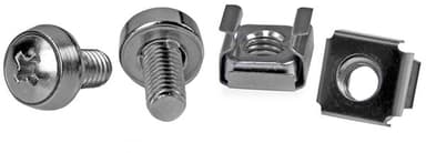 Startech 50 Pkg M6 Mounting Screws and Cage Nuts for Server Rack Cabinet 