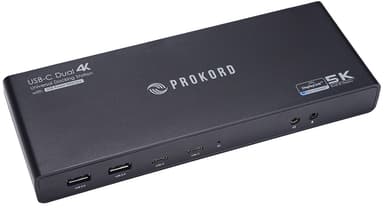 Prokord Workplace Charging Dock USB-C 5K Dual Monitor 65W USB-C 3.2 Gen 1 (3.1 Gen 1)