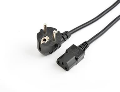 Prokord Strömkabel 1m CEE7/7 C13 coupler Svart