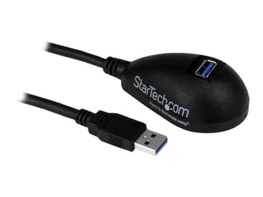 Startech 5 ft Black Desktop USB 3.0 Extension Cable 1.5m. USB A USB A Sort