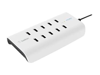 Belkin Rockstar 10-Ports USB Opladningsstation Hvid