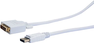 Prokord Cable Displayport - DVI-D Single Link 1m White 1m DisplayPort DVI-D Valkoinen