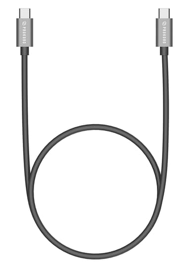 Prokord Cable USB 3.1 Type C-C Male-Male 1.0m Black 100W Q 1m USB C USB C Zwart