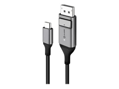 Alogic Ultra 1m DisplayPort USB-C Harmaa, Musta