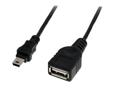 Startech 1 ft Mini USB 2.0 Cable 0.3m USB-A Mini USB-B Svart