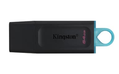 Kingston Datatraveler Exodia 64GB USB-A Zwart, Turkoois