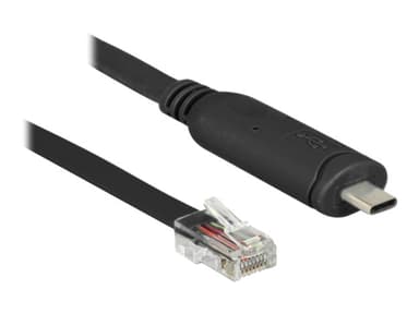 Delock USB-C konsolkabel RJ45 2m USB-C RJ-45 Svart