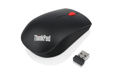 Lenovo ThinkPad Essential Wireless Mouse RF Trådlös Mus Svart, Röd