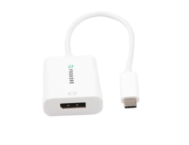 Prokord USB Type C Male - Displayport Female 0.1m Black 0.11m USB C DisplayPort Valkoinen