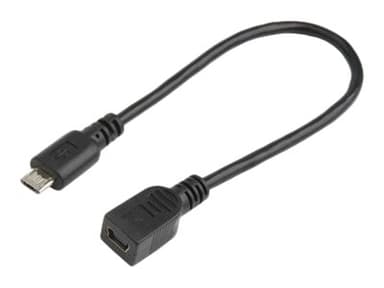 Prokord USB-adapter 0.2m. Micro-USB B Mini-USB B Sort