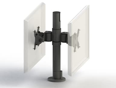 SpacePole Pole Mount Back To Back Screen VESA 75/100 Black 