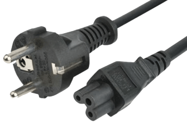 Prokord POWERCORD PVC FREE 1M 1m CEE7/7 IEC C5 Zwart