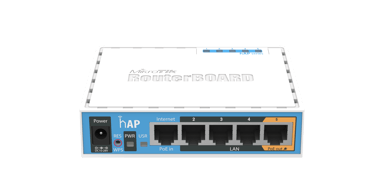 Mikrotik hAP Valkoinen Power over Ethernet -tuki 