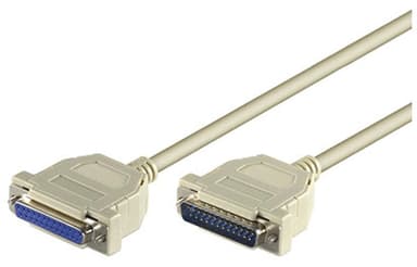 Microconnect Seriell/Parallell Kabel 10m DB25 DB25 Vit