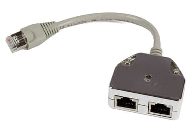 Microconnect Adapter RJ-45 Cat5e 0.2m Grå