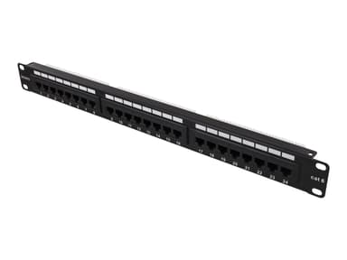 Deltaco Patchpanel Svart 1U