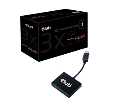 Club 3D Multi Stream Transport (MST) Hub DisplayPort 1-3 