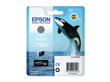 Epson Blæk Ljus Sort T7607 
