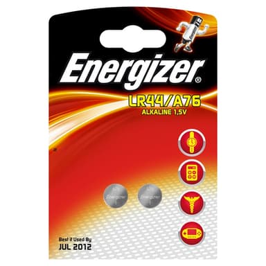 Energizer Batteri Alkaline LR44/A76 1.5V 2-Pack 