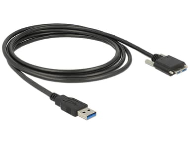 Delock USB-kabel 3m USB-A Micro USB-B Svart