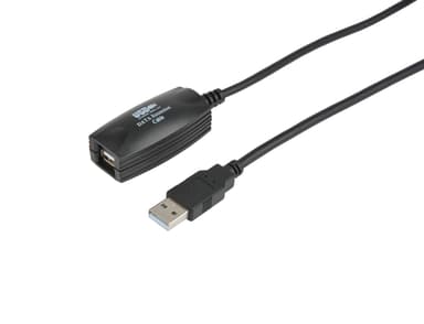 Prokord USB-kaapeli 15m USB A USB A Musta