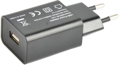 Cirafon Lader 1xUSB 230V 5V 1A Sort