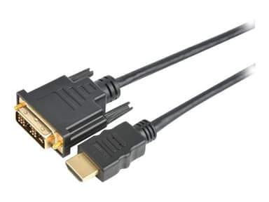 Prokord HDMI-kabel 1m HDMI DVI Sort
