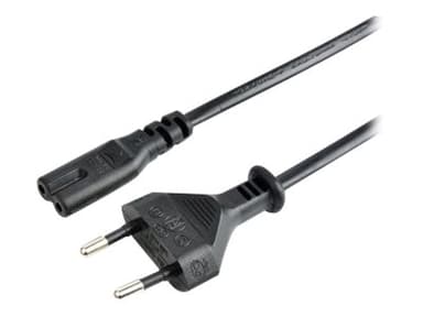 Prokord Strömkabel 1.5m CEE7/16 C7 coupler Svart