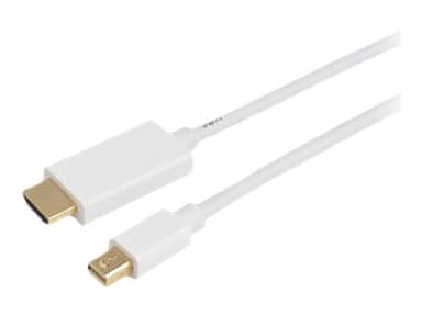 Prokord HDMI-kaapeli 1m Mini DisplayPort HDMI Valkoinen