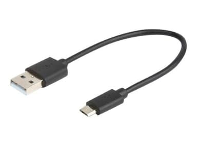 Prokord USB-kabel 0.25m USB A Micro-USB B Sort