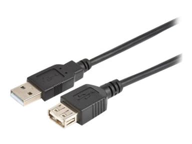 Prokord USB-kabel 0.2m USB A USB A Sort